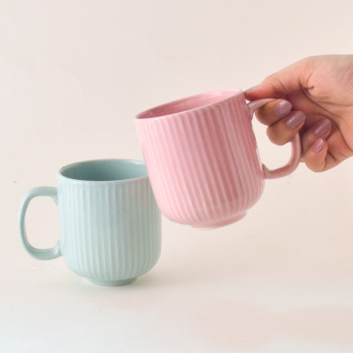 Ceramic mug - Pink Lines