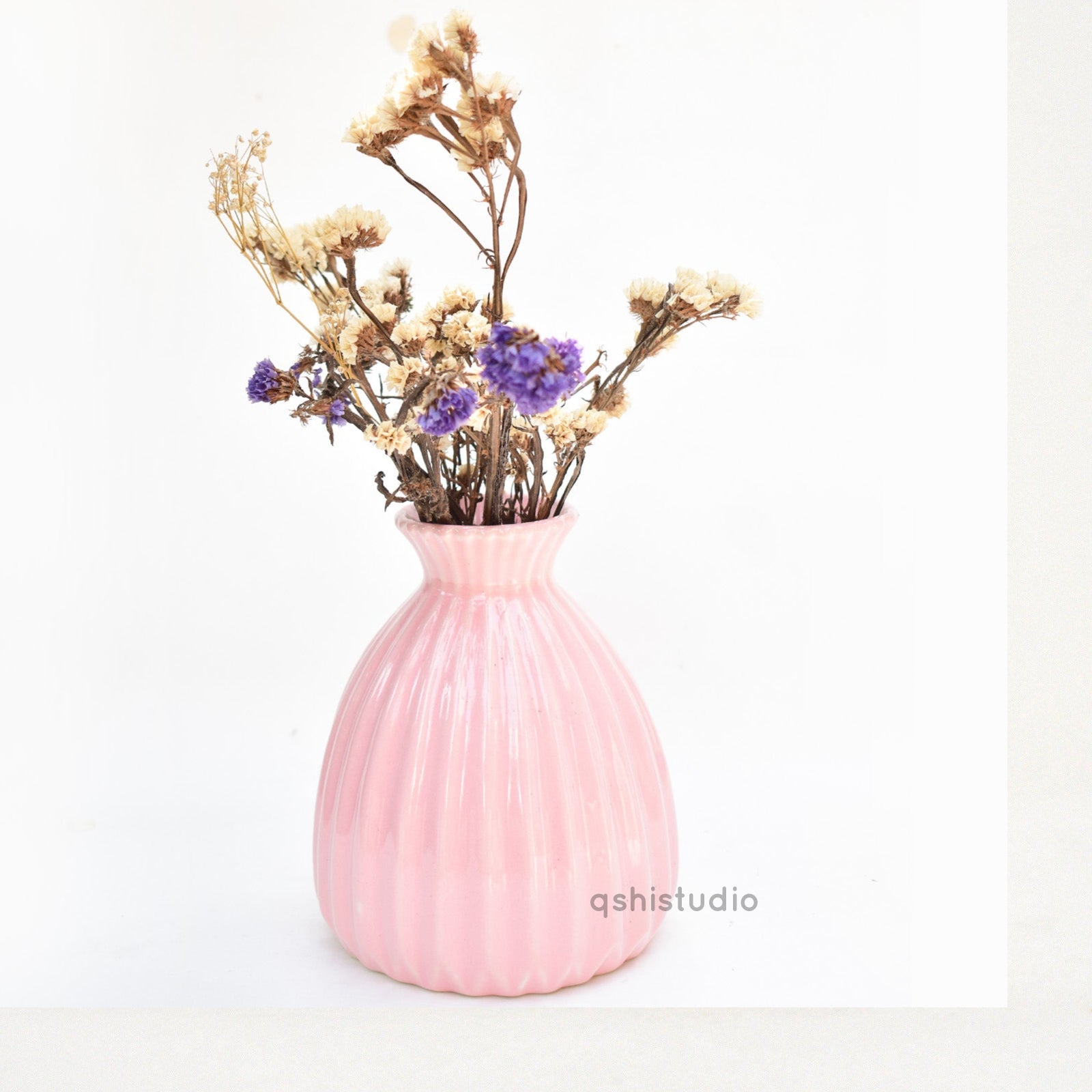 Flower Ceramic Vase - Pink