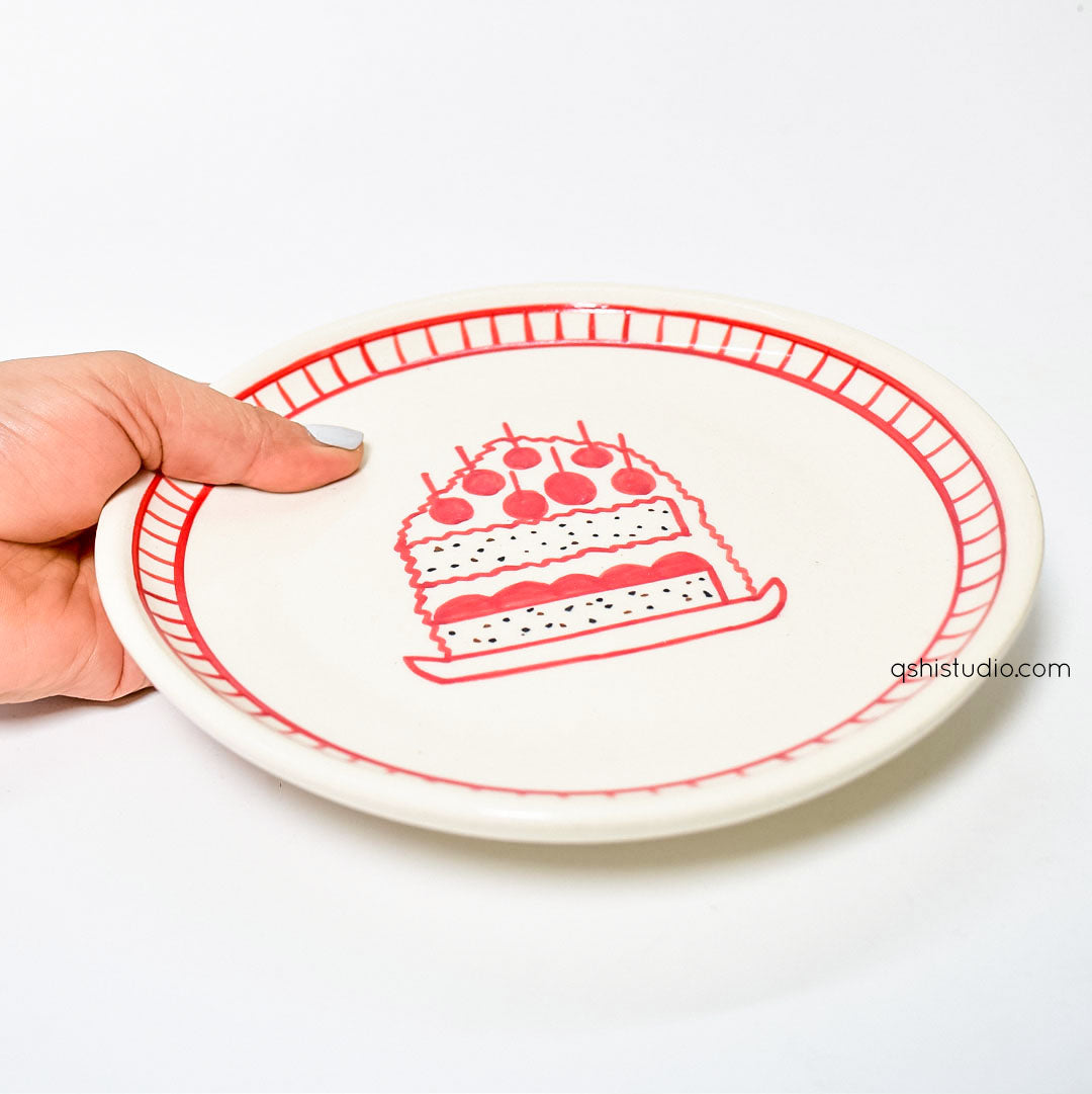 Cute Dessert Plate - Celebration (7 inches)