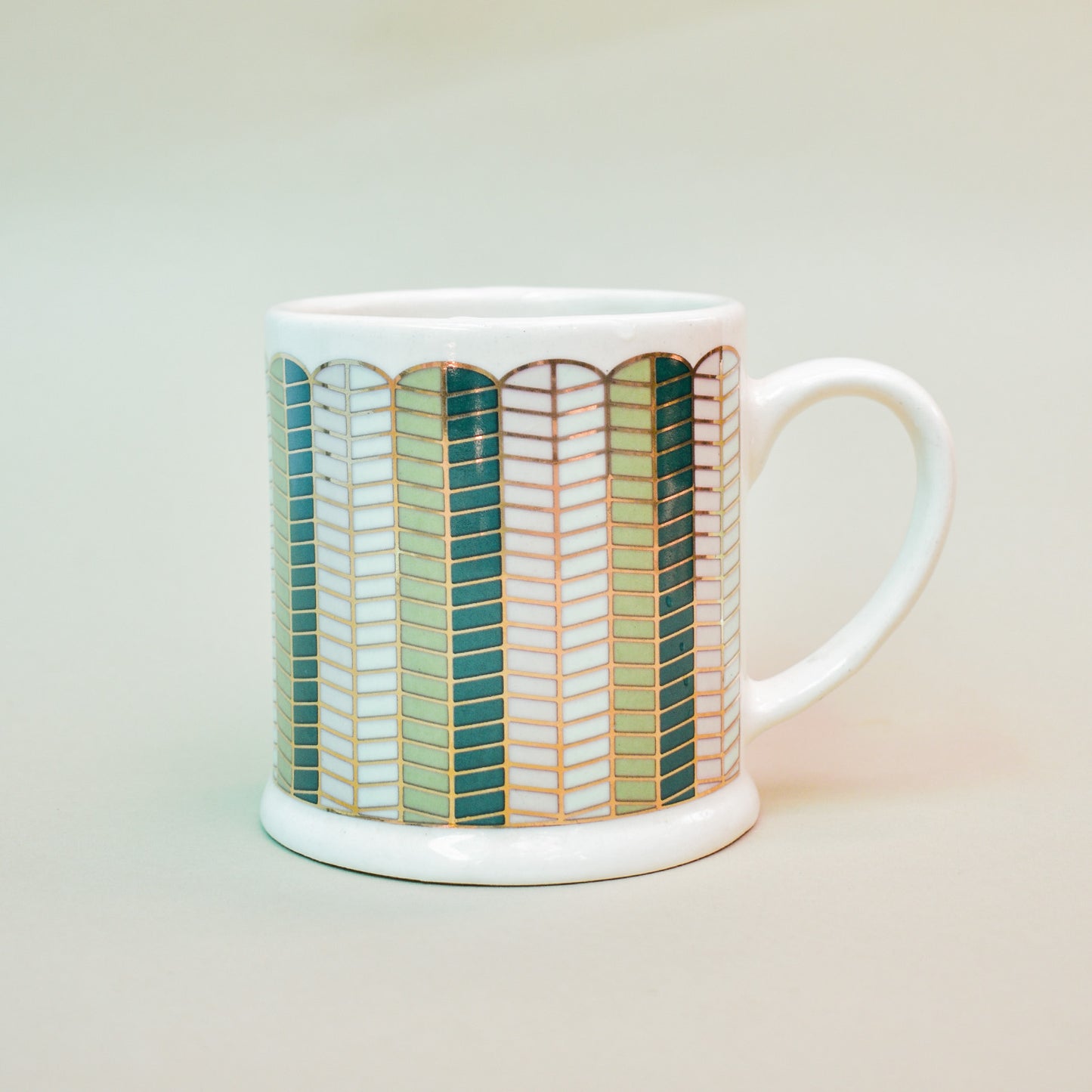 Handmade Ceramic Mug - Golden Leaf