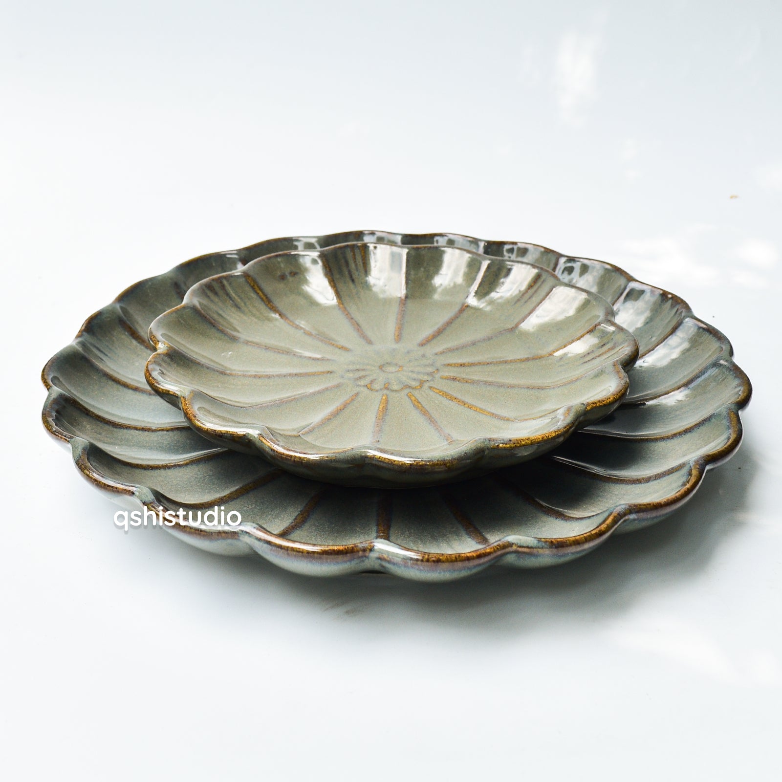 Serving Snack Platter - Olive (Set of 2)