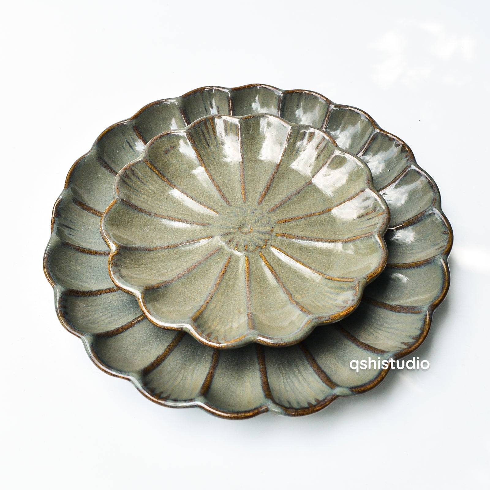 Serving Snack Platter - Olive (Set of 2)