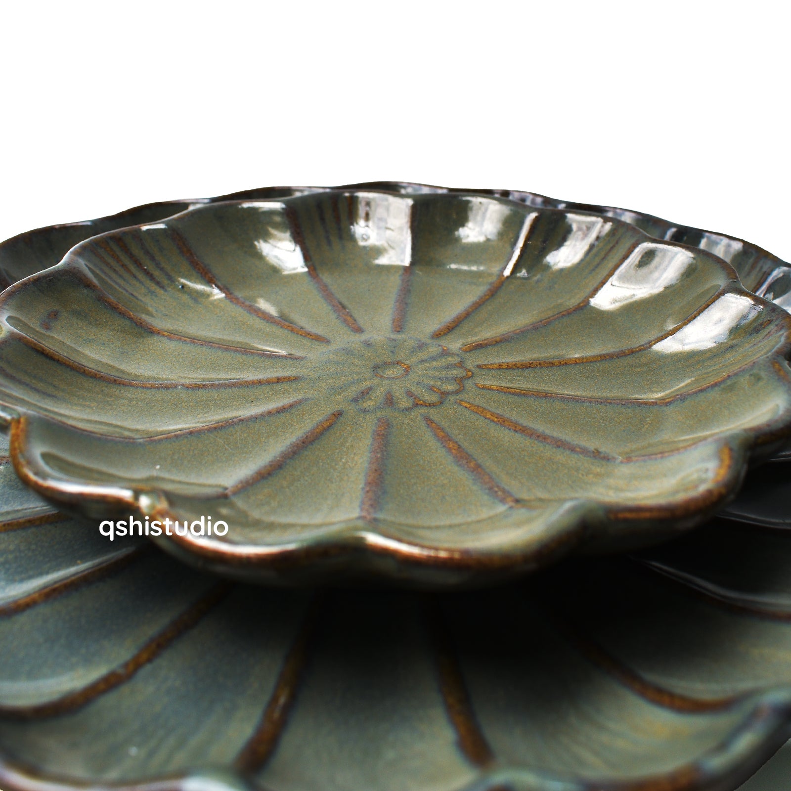 Serving Snack Platter - Olive (Set of 2)