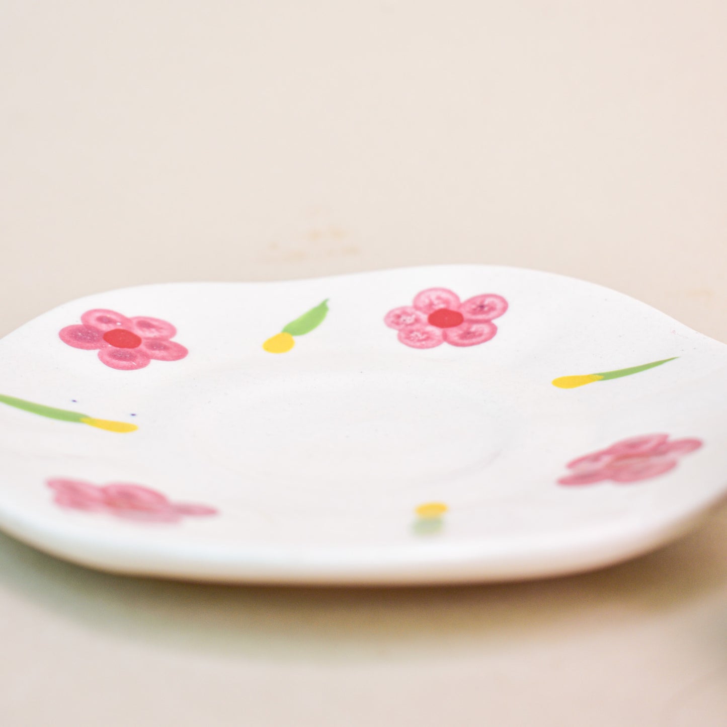 Adorable Tea Cup Coaster Set- Pink Flower