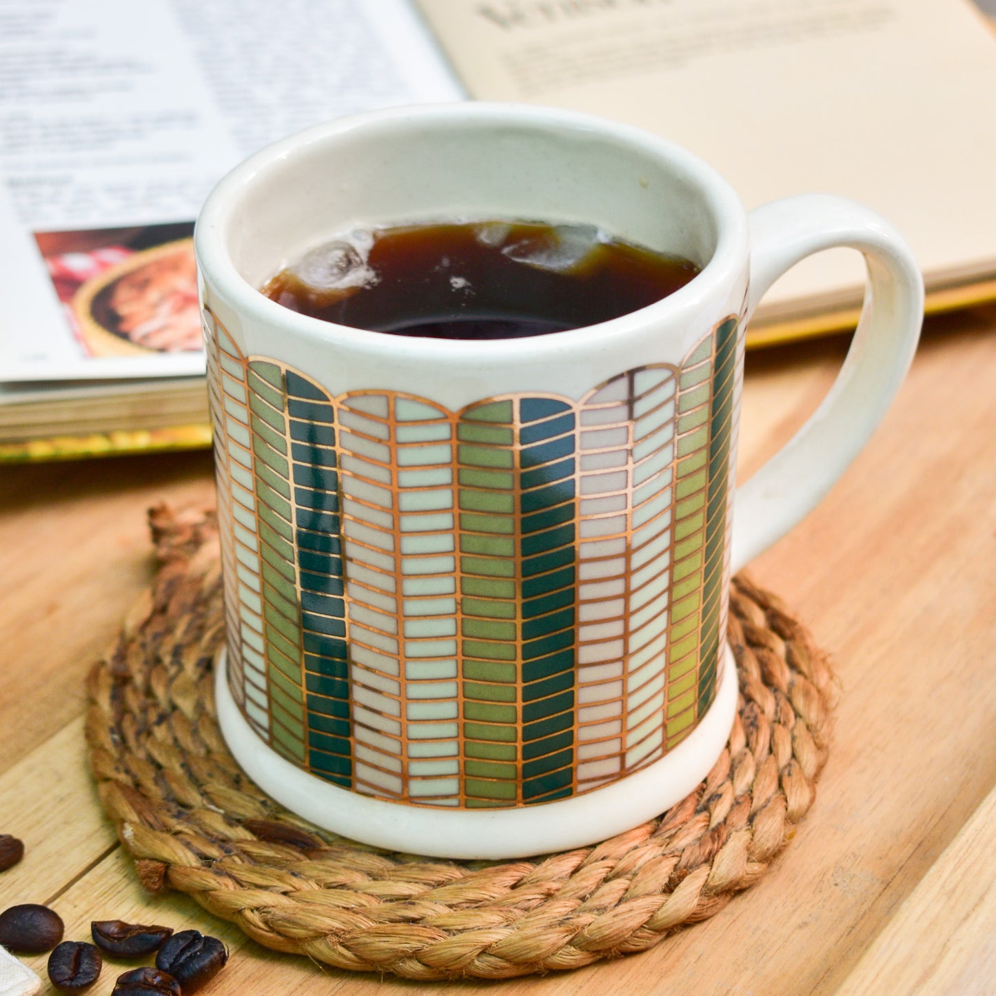 Handmade Ceramic Mug - Golden Leaf