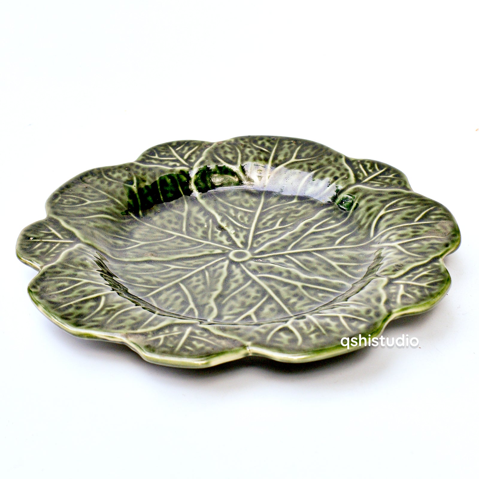 Serving Snack Platter - Green Leaf