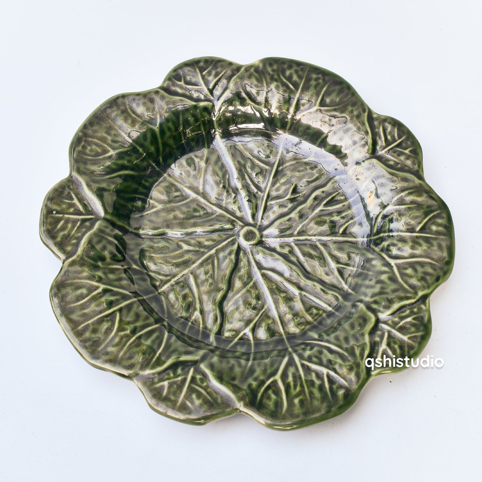 Serving Snack Platter - Green Leaf