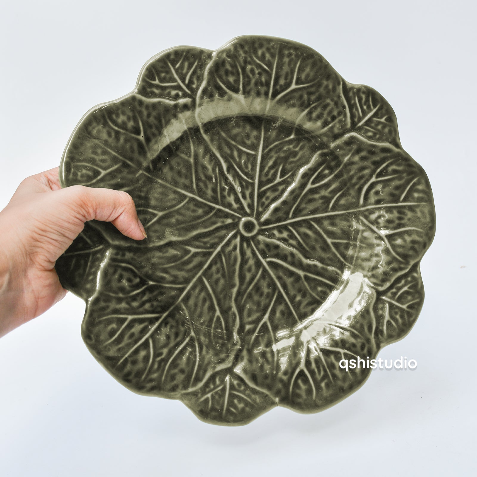 Serving Snack Platter - Green Leaf