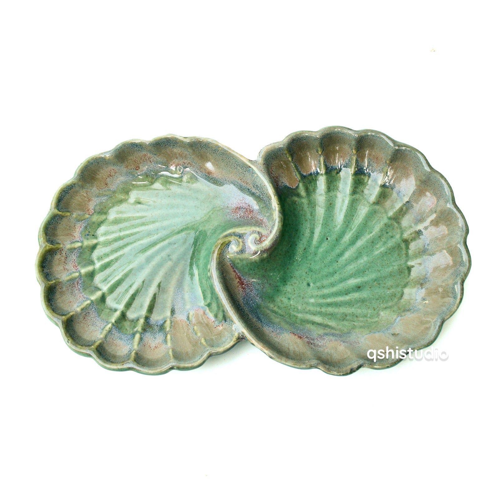 Serving Snack Platter - Twin Seashell