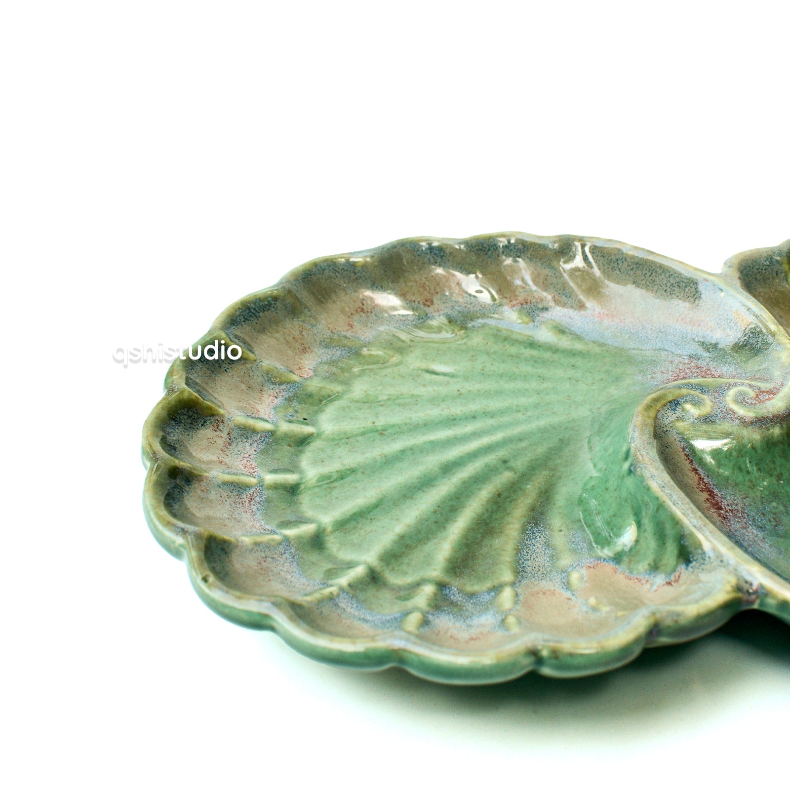 Serving Snack Platter - Twin Seashell
