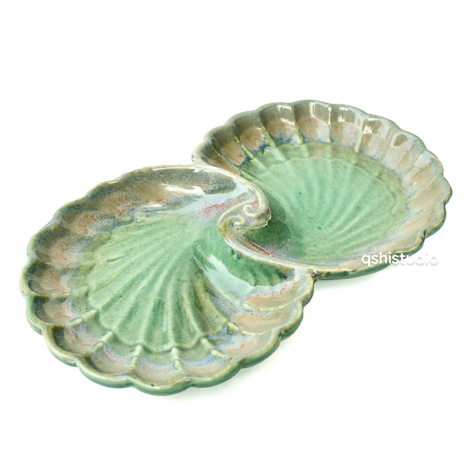Serving Snack Platter - Twin Seashell