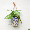 Ceramic Wall Planter - Indigo