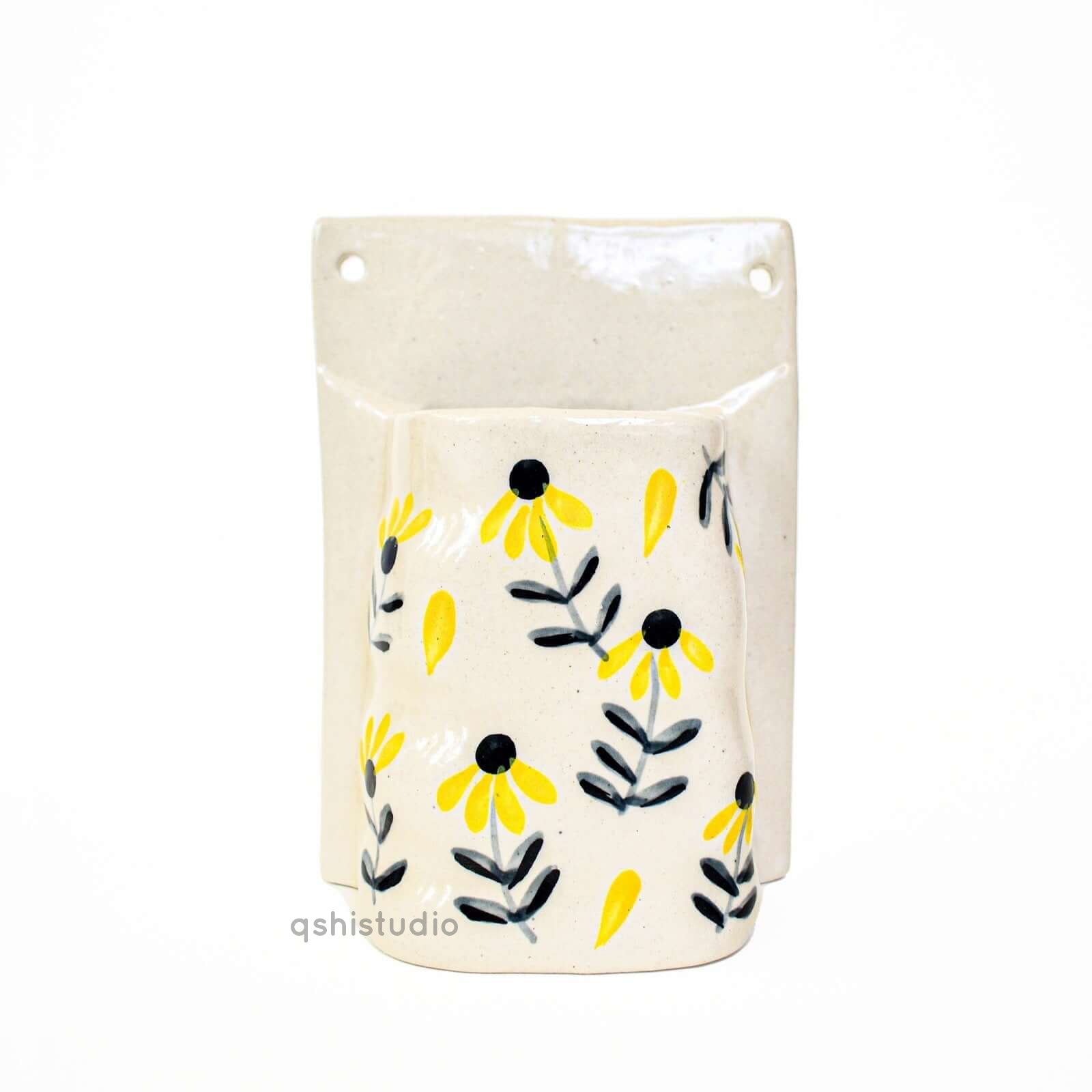 Ceramic Wall Planters - Sunflower