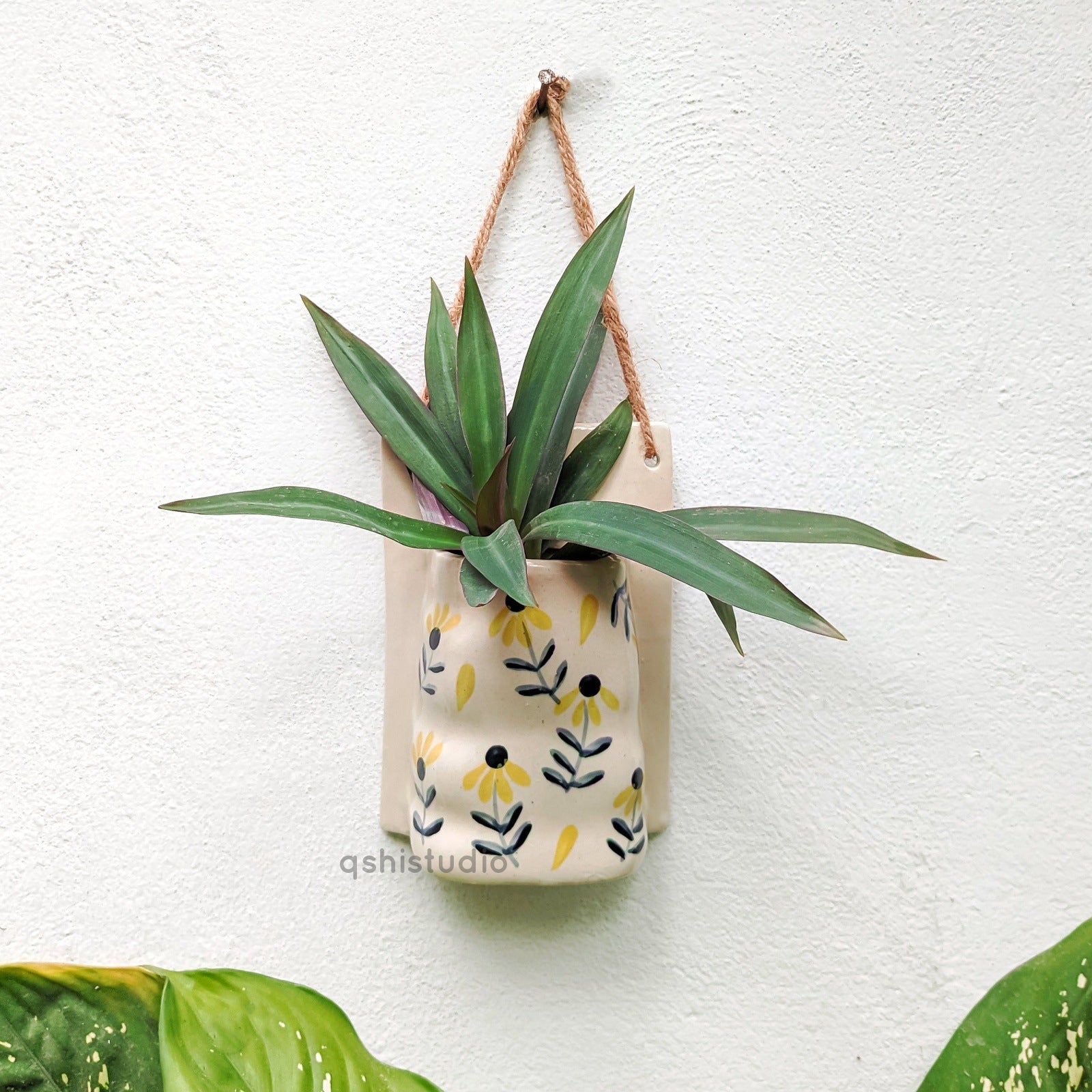 Ceramic Wall Planters - Sunflower