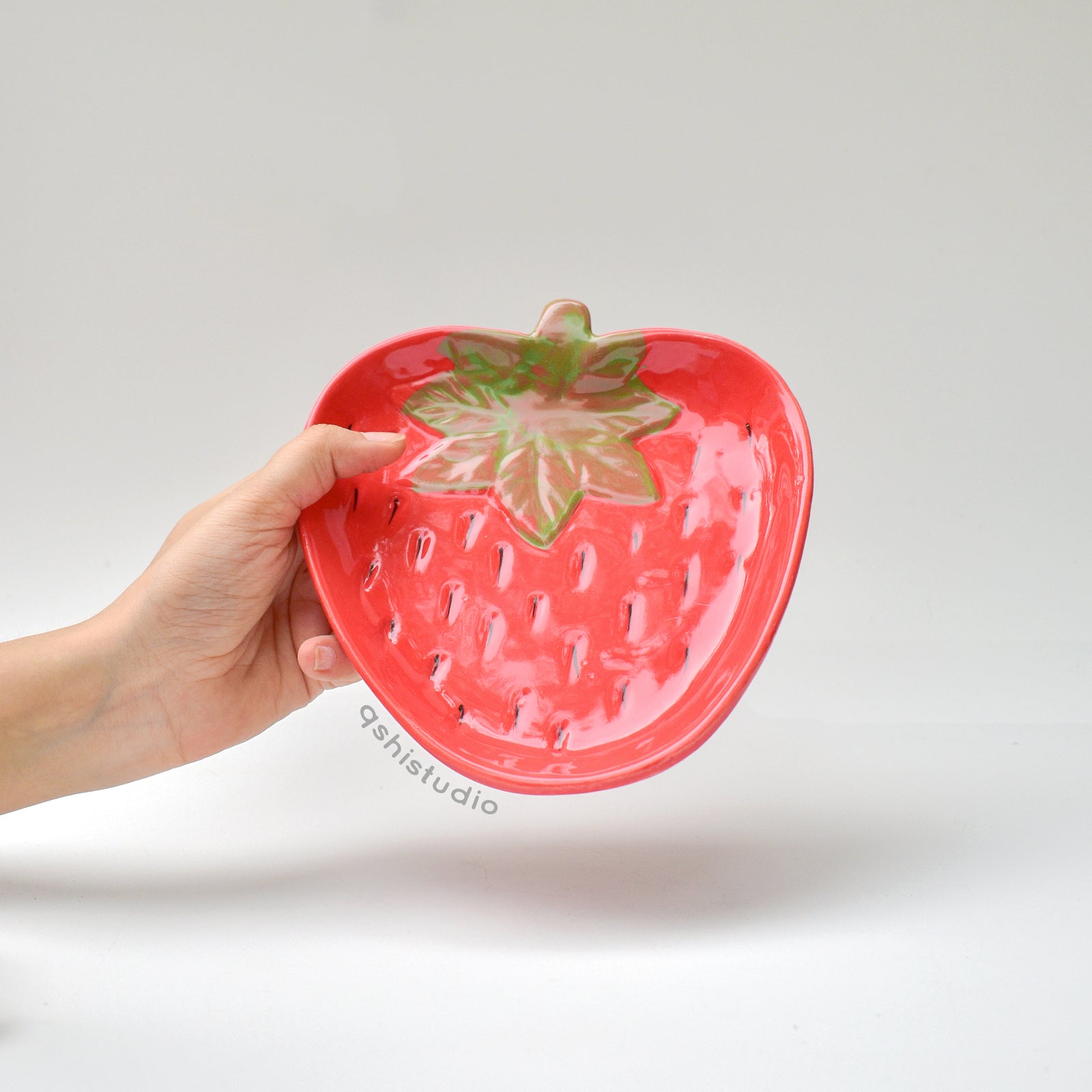 Red Strawberry Tea Cup & Plate Set