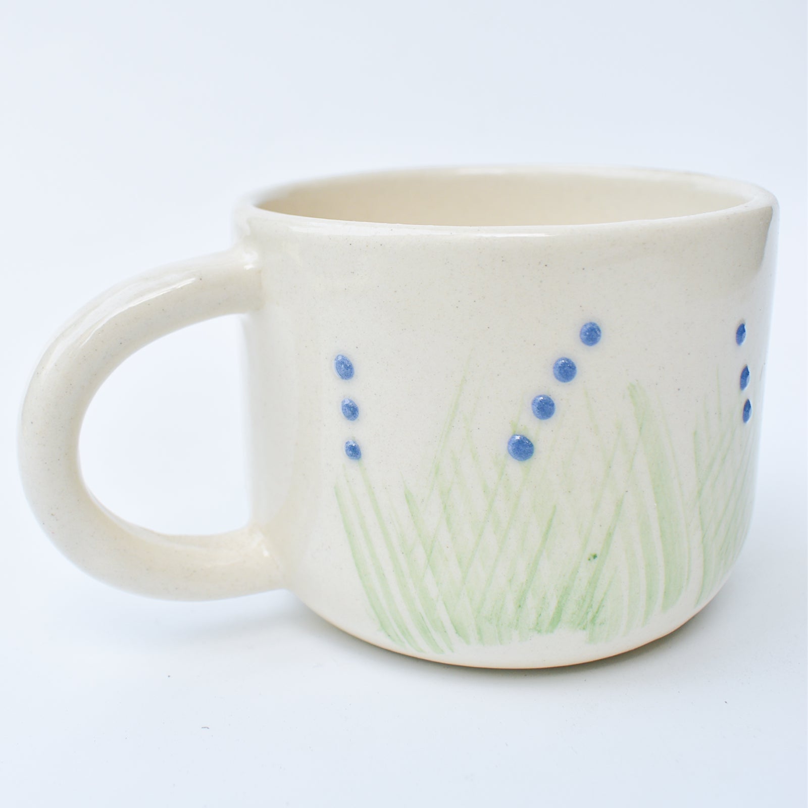 Ceramic Coffee Cup - Blue Fern