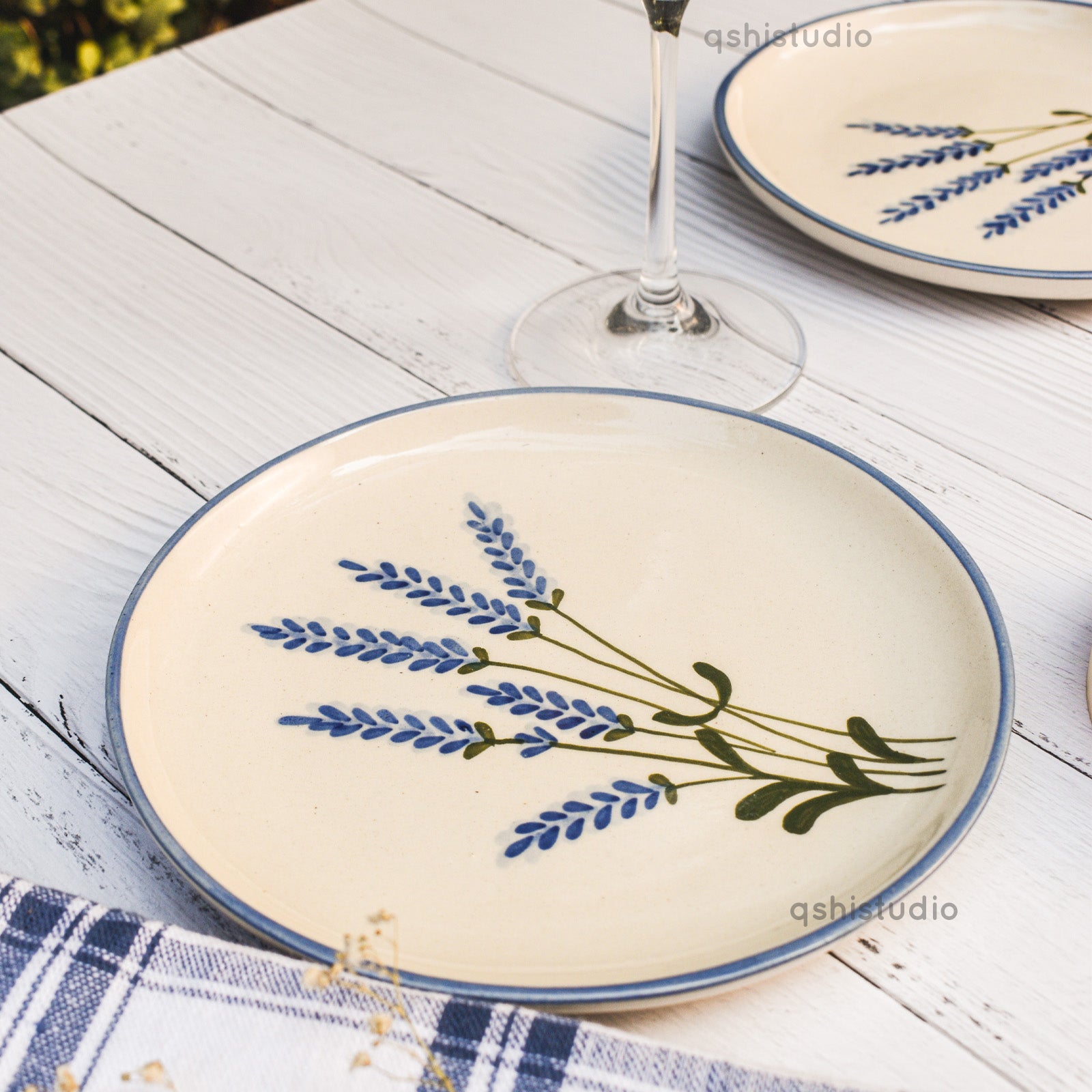 Ceramic Dessert Plates - Lavender (7 inches)