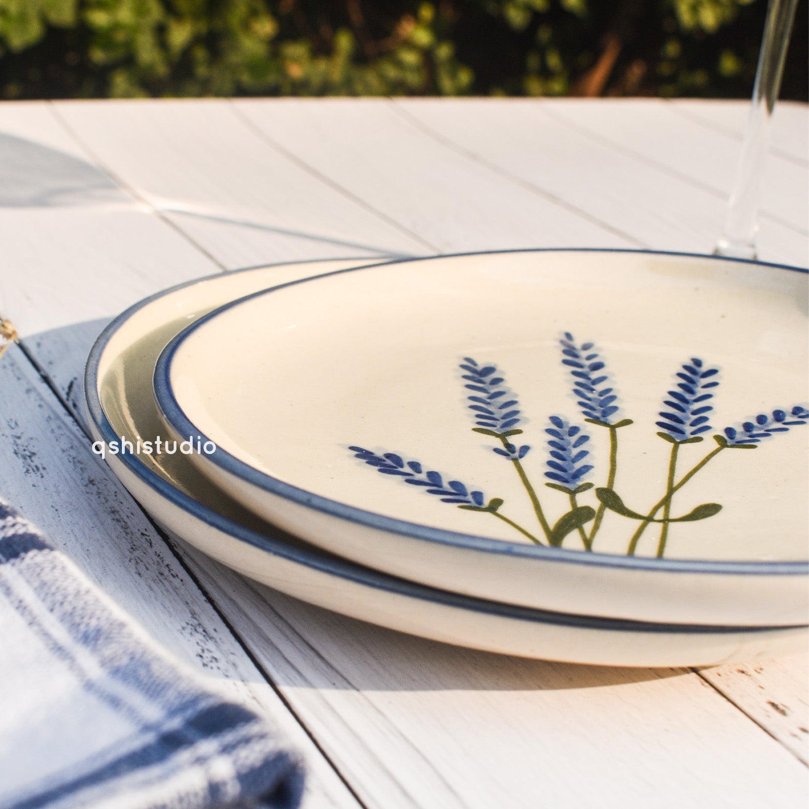 Ceramic Dessert Plates - Lavender (7 inches)