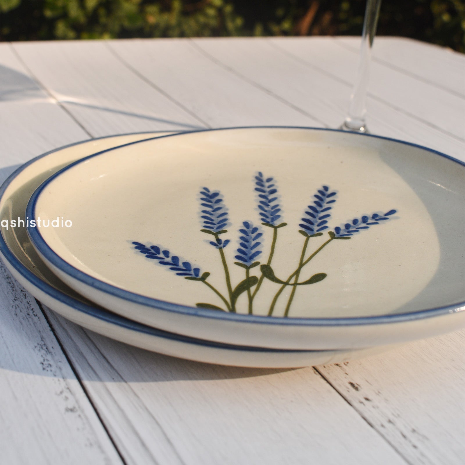 Ceramic Dessert Plates - Lavender (7 inches)