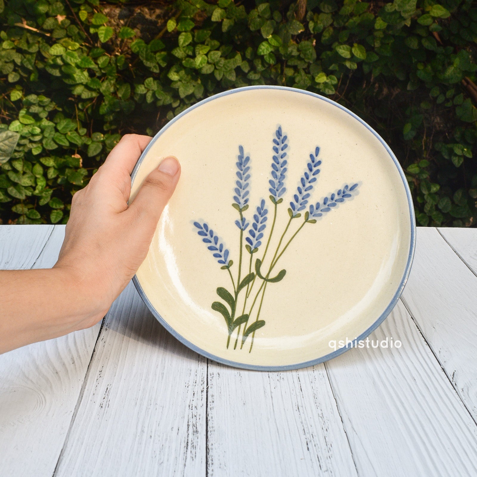 Ceramic Dessert Plates - Lavender (7 inches)