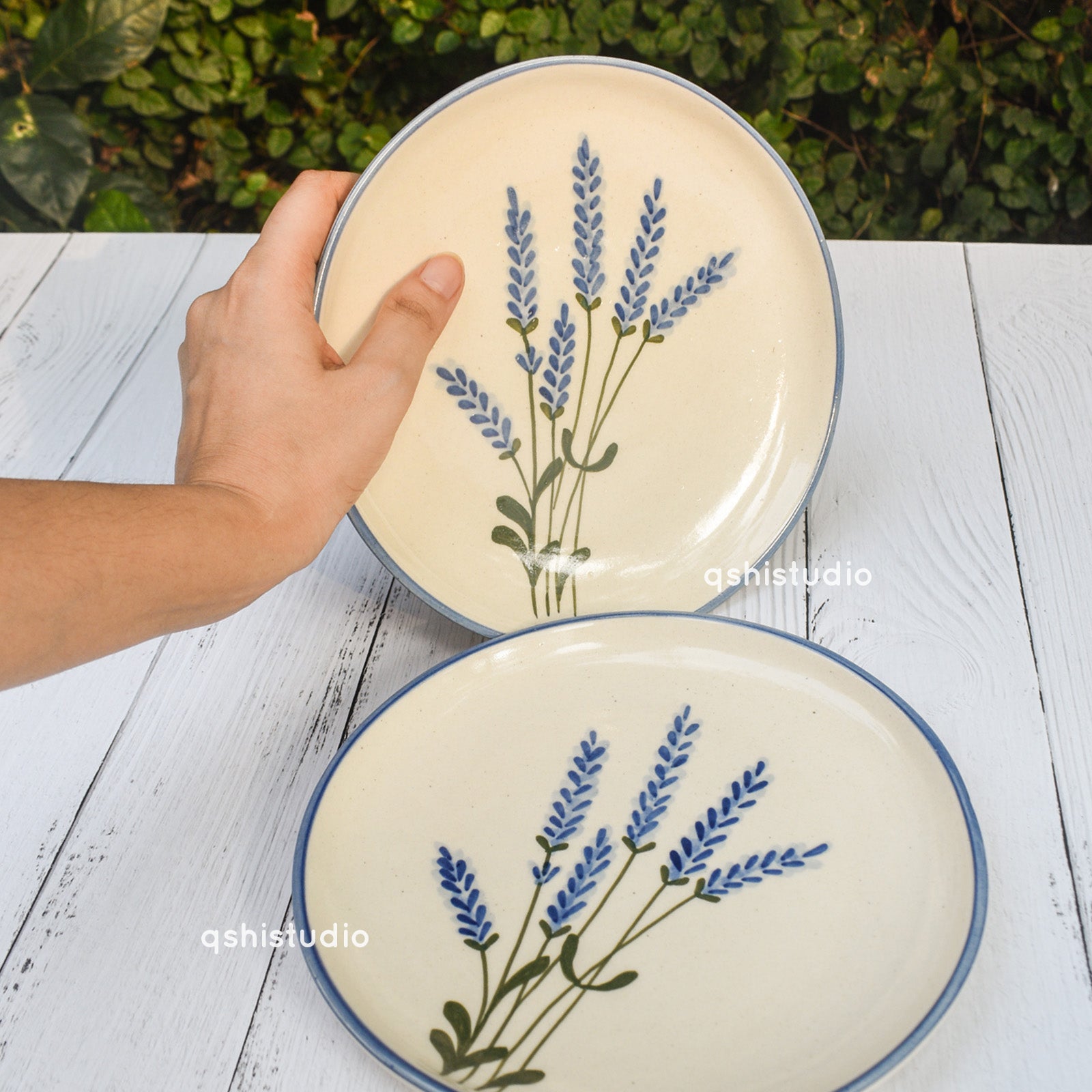 Ceramic Dessert Plates - Lavender (7 inches)