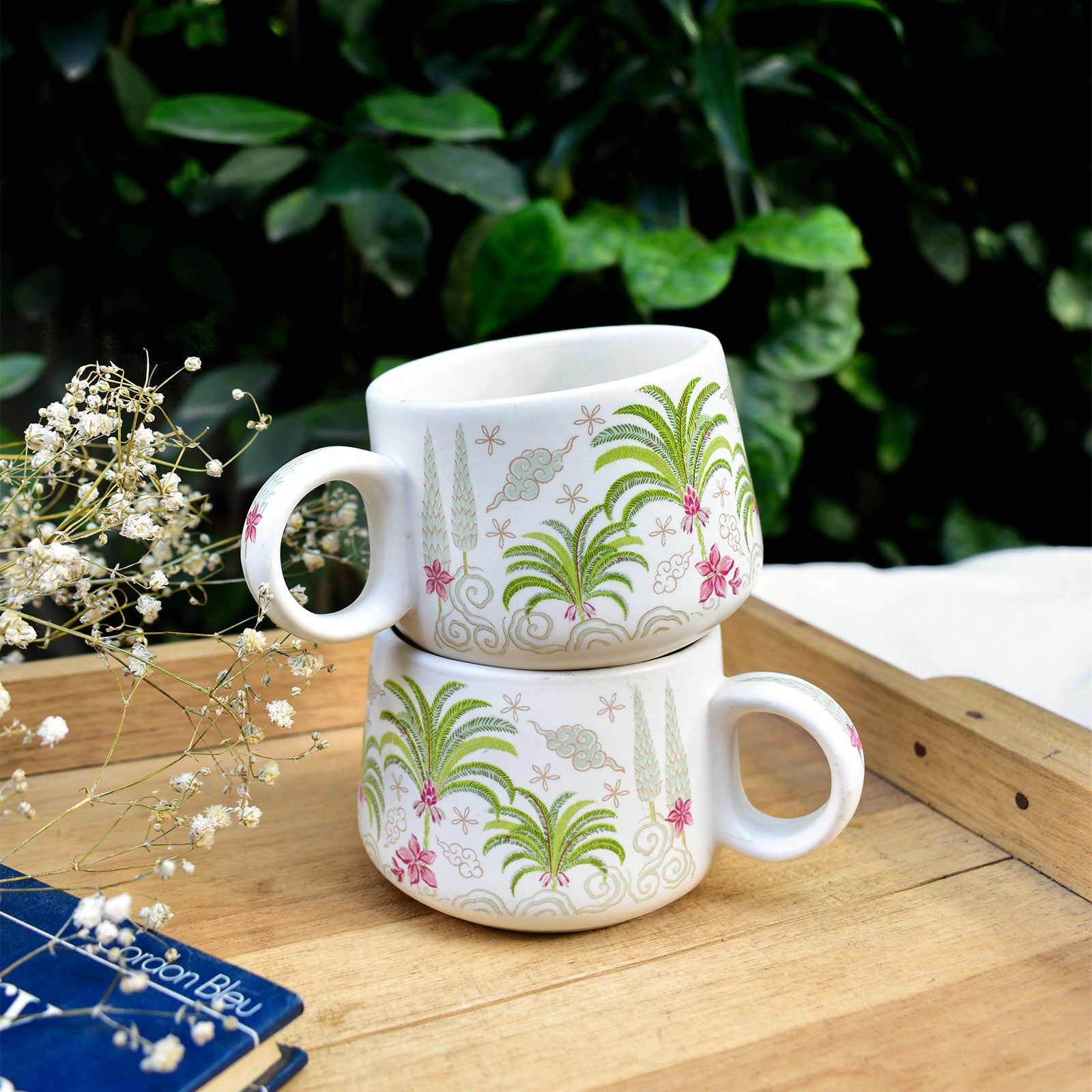 Ceramic Coffee Mug - Palm Garden