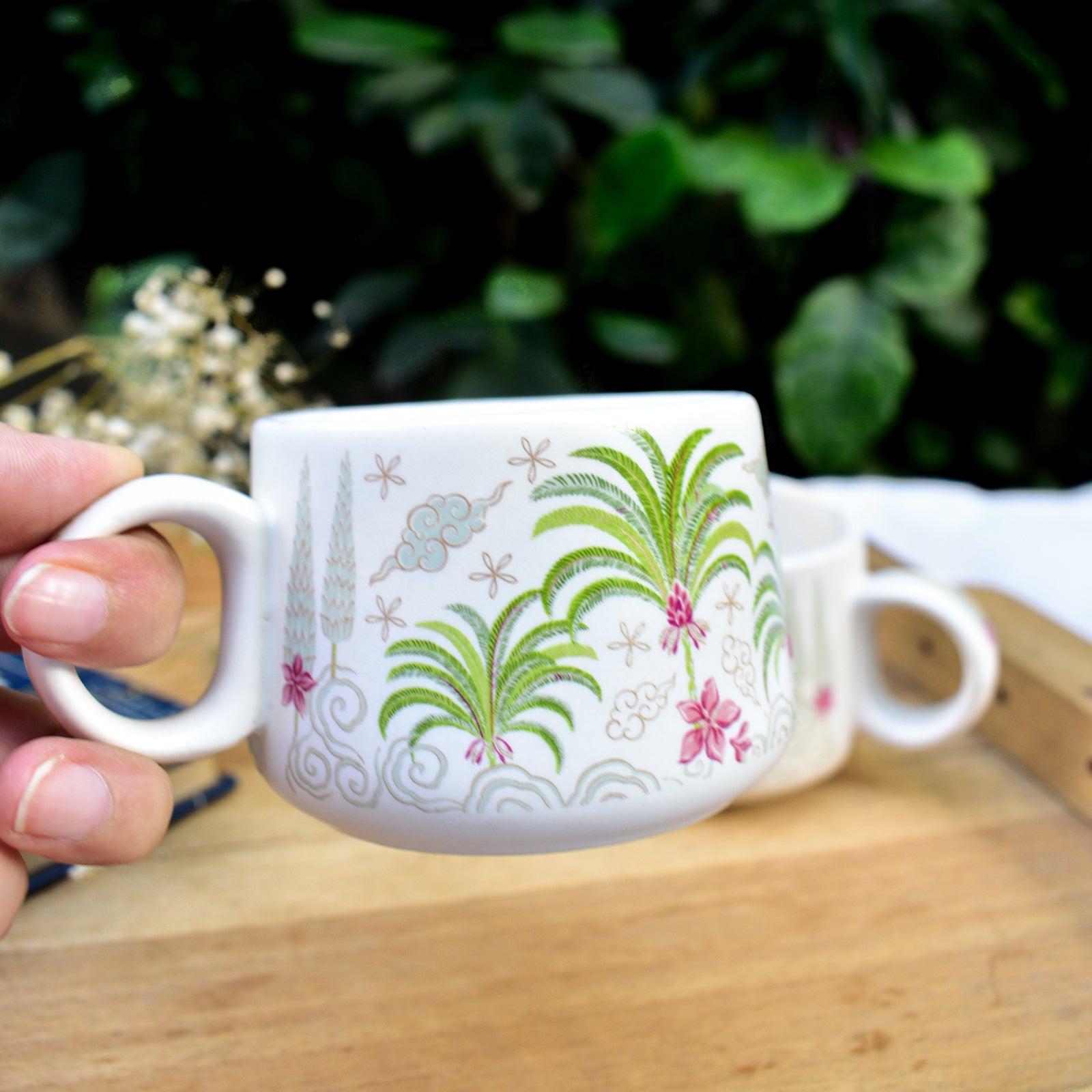 Ceramic Coffee Mug - Palm Garden