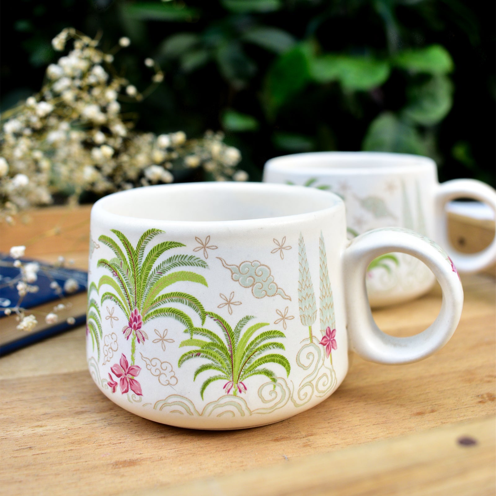 Ceramic Coffee Mug - Palm Garden
