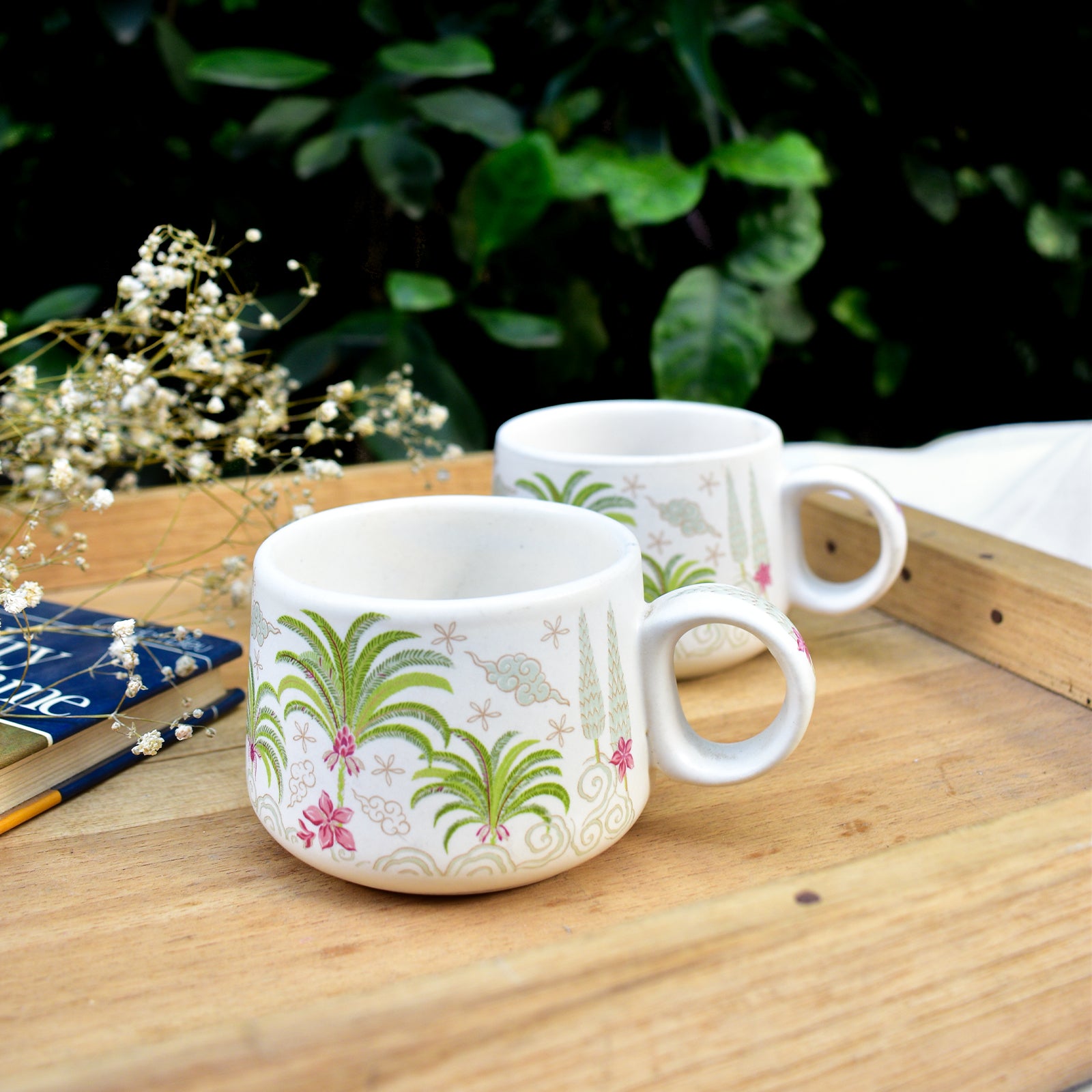 Ceramic Coffee Mug - Palm Garden