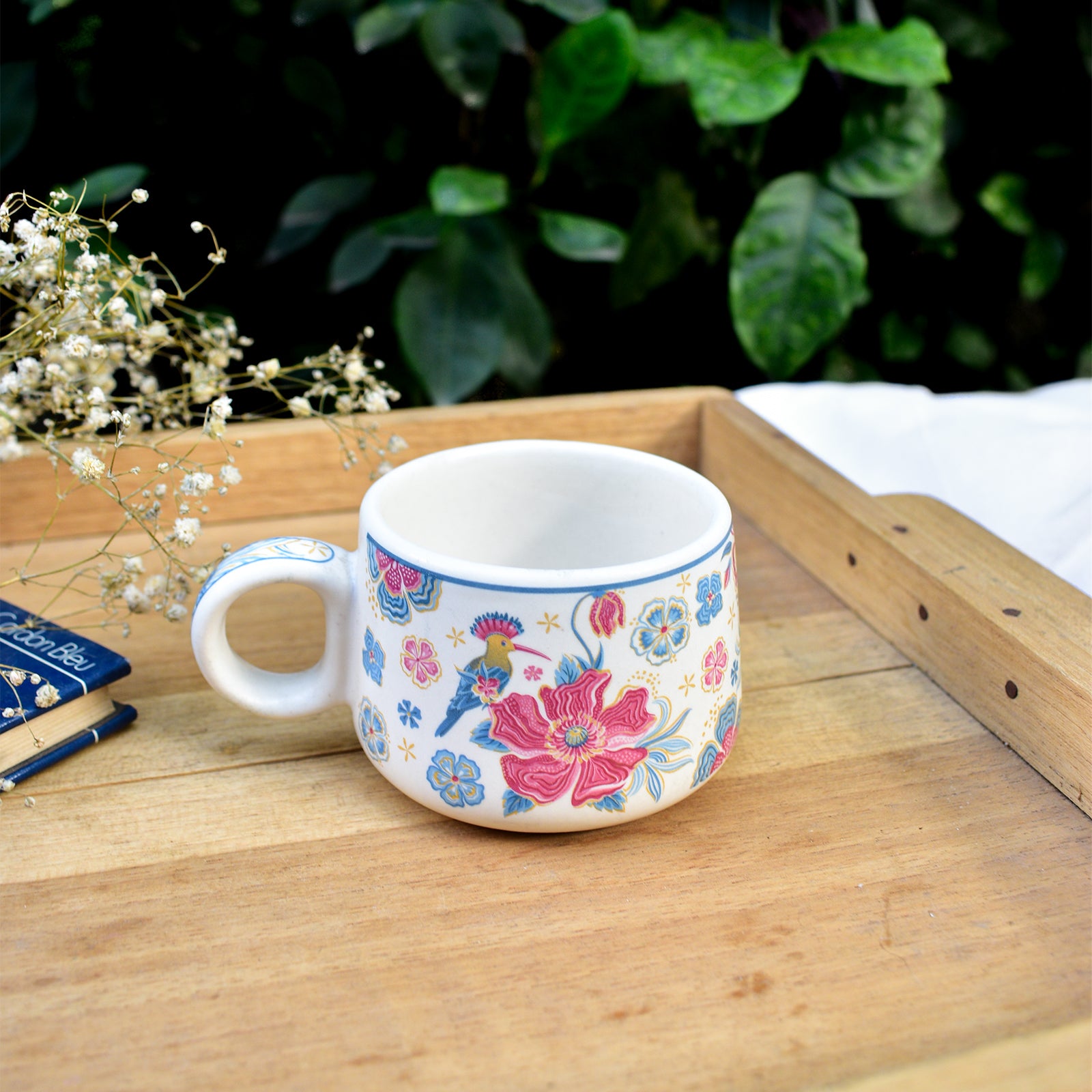 Ceramic Coffee Mug - Pink Garden