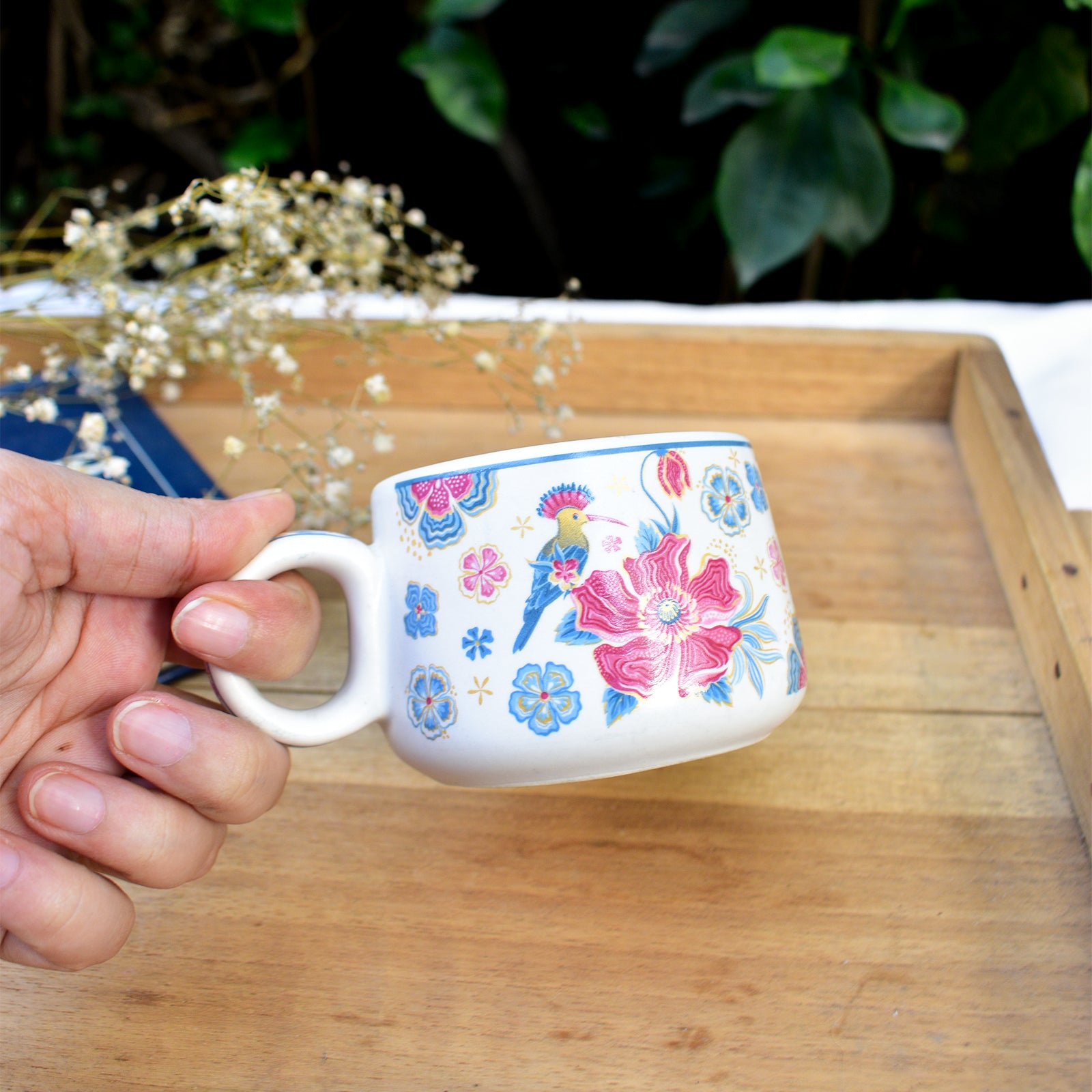 Ceramic Coffee Mug - Pink Garden