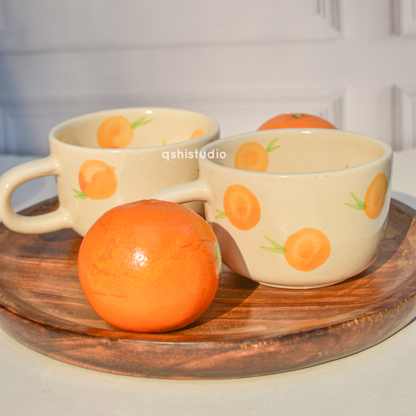 Artisan Ceramic Mug - Orange