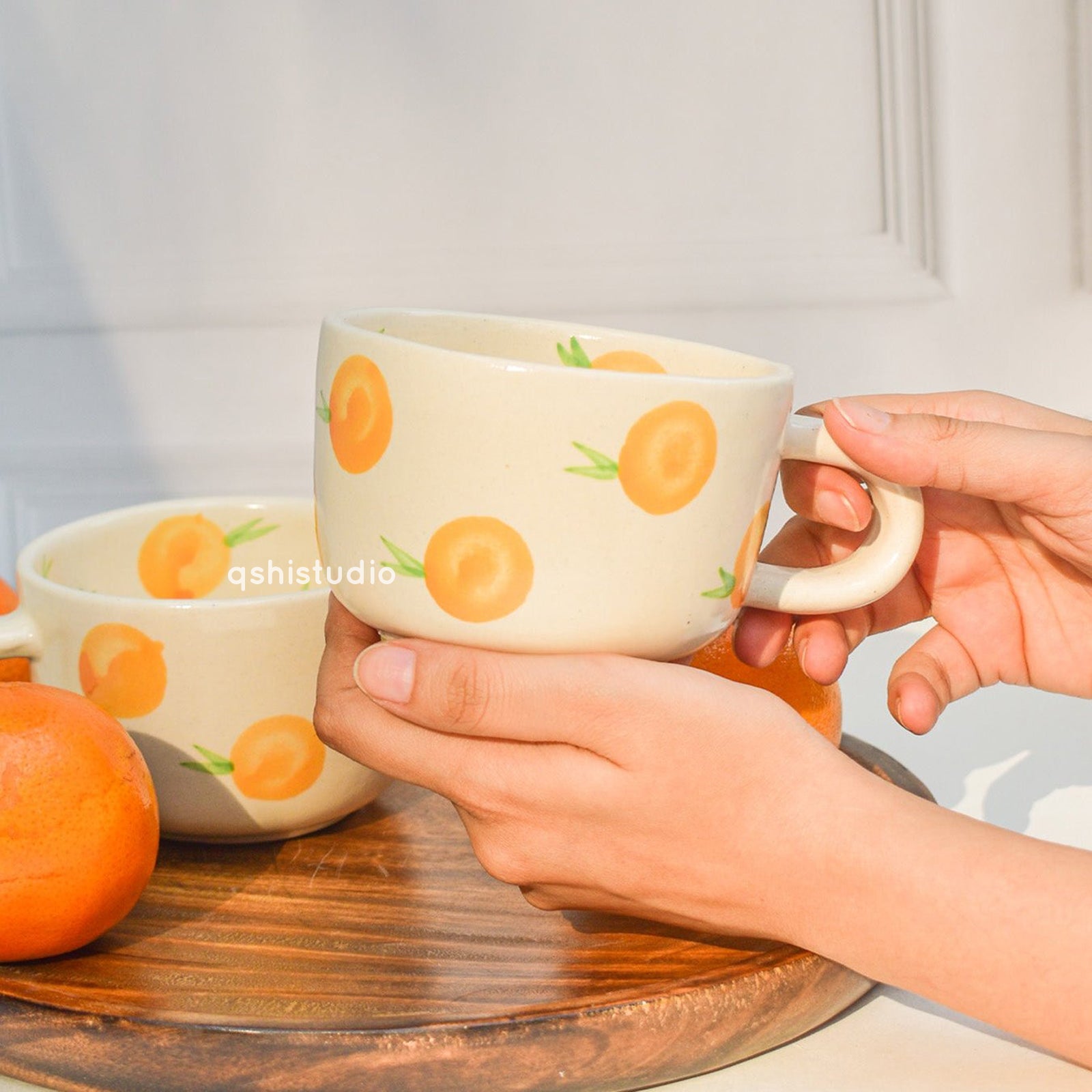 Artisan Ceramic Mug - Orange