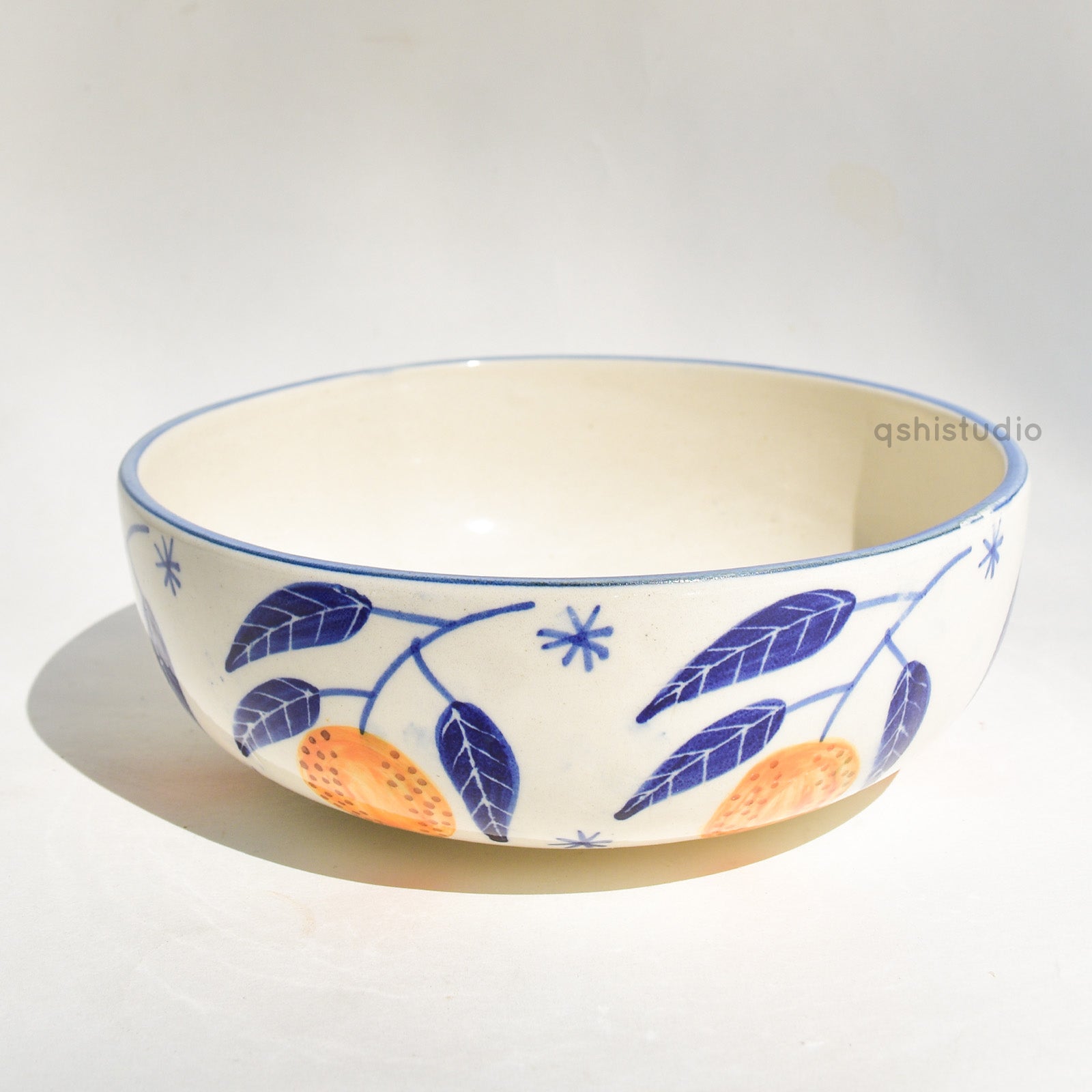 Ceramic Salad Fruit Bowl - Lemon