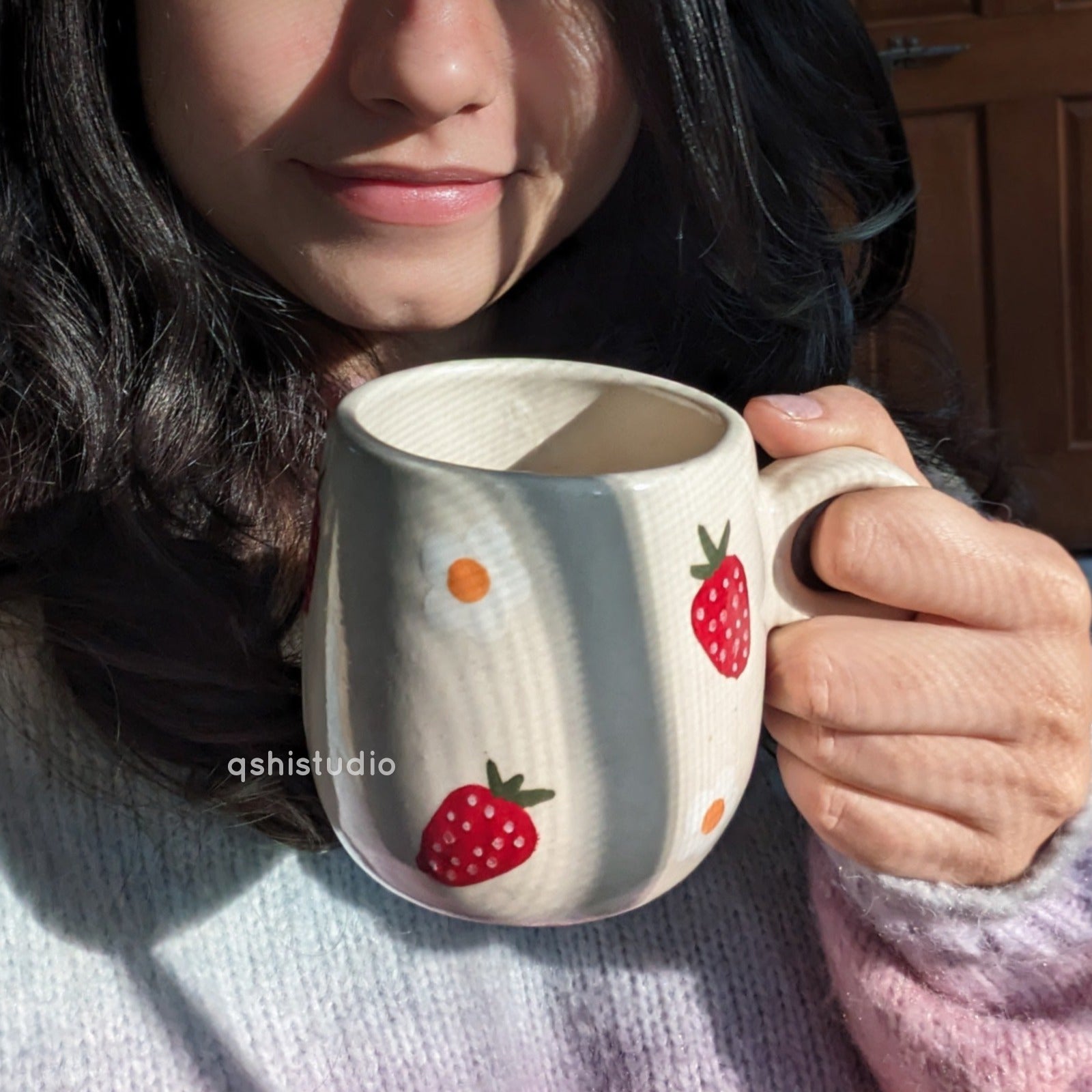 Premium Handmade Ceramic Mug - Strawberry