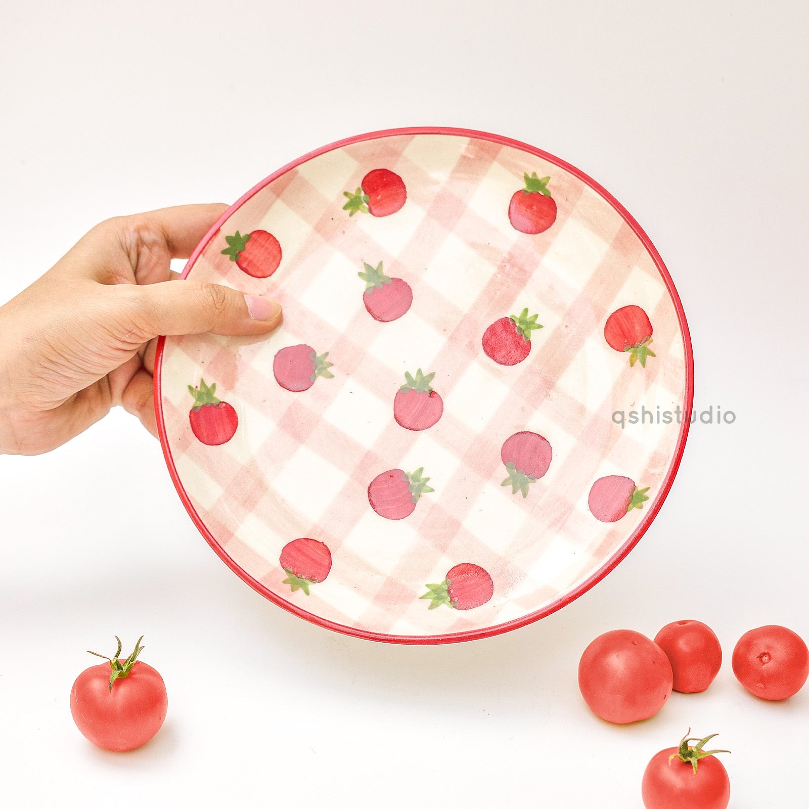 Cute Dessert Plate - Cherry Tomato (7 inches)