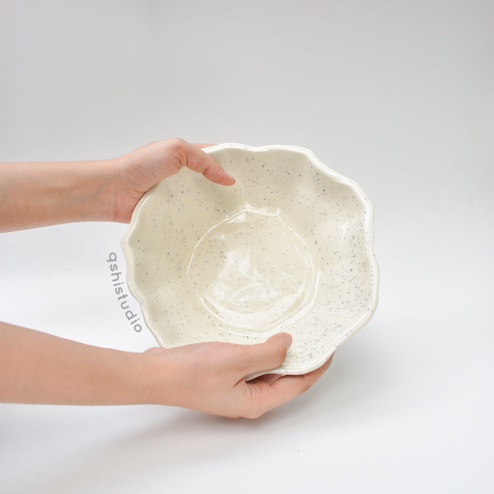 Fancy Ceramic Bowl - Blue Speckle