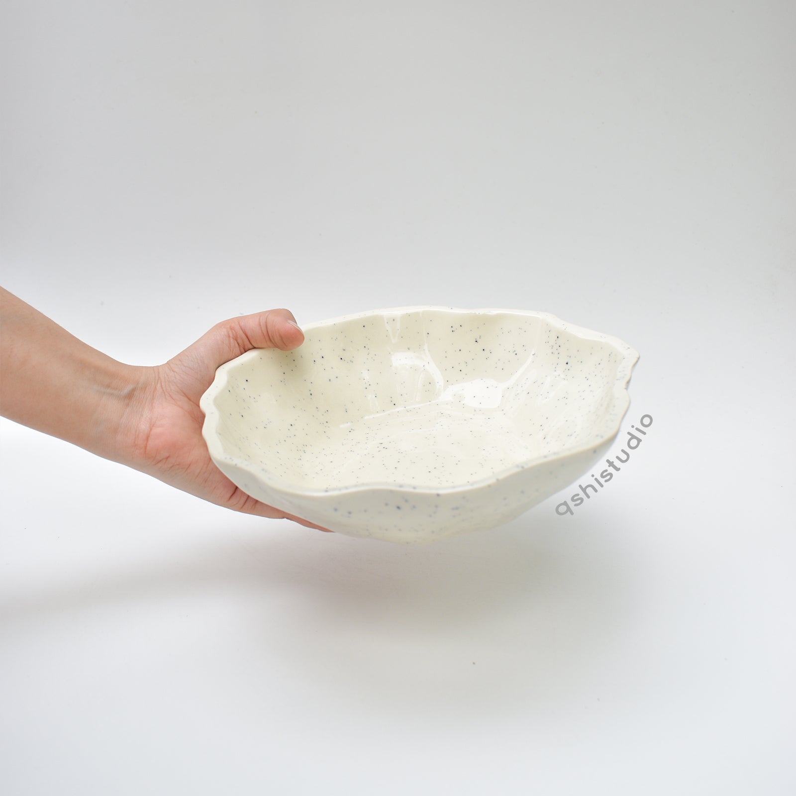 Fancy Ceramic Bowl - Blue Speckle