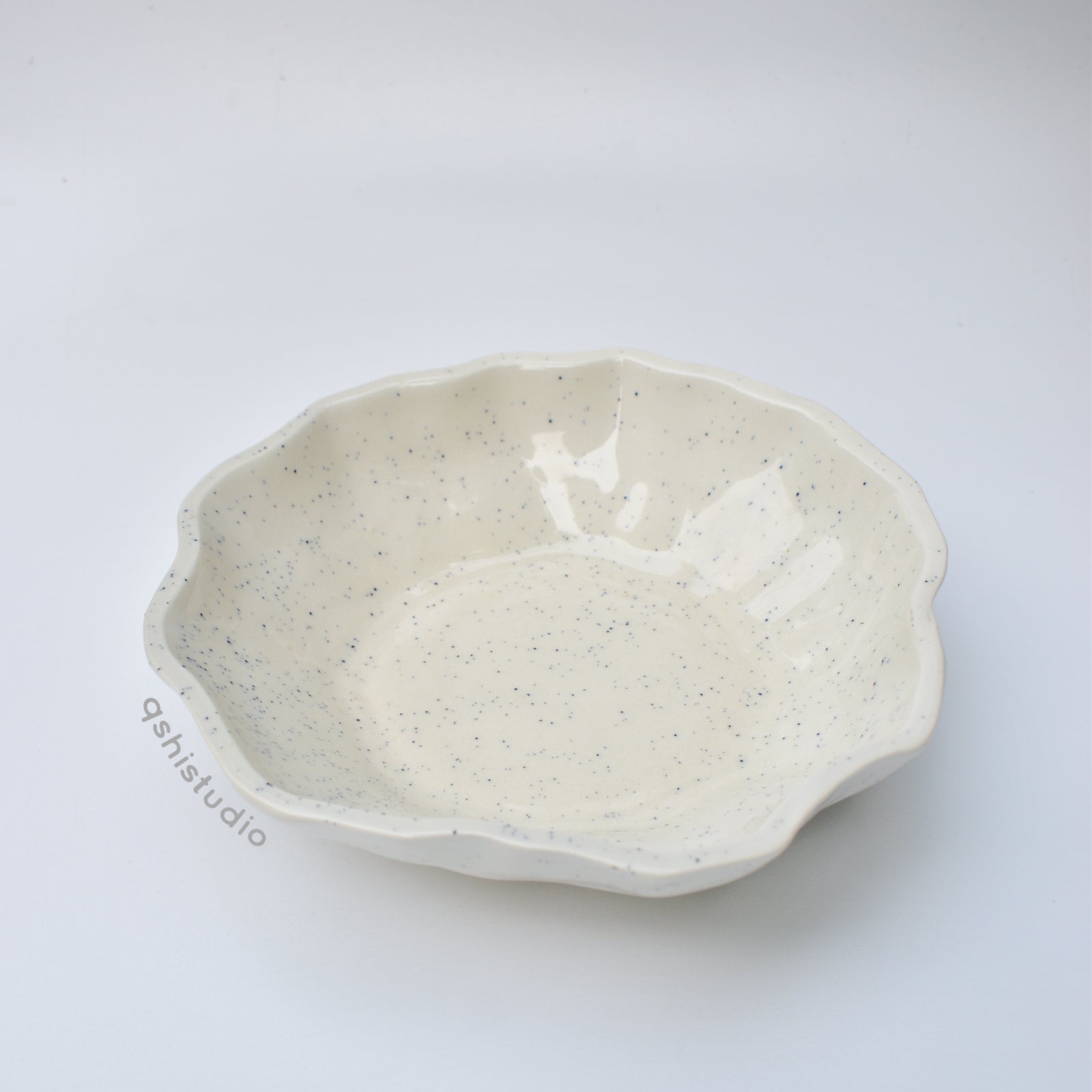 Fancy Ceramic Bowl - Blue Speckle
