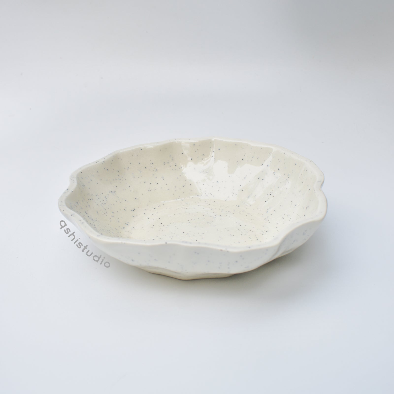 Fancy Ceramic Bowl - Blue Speckle