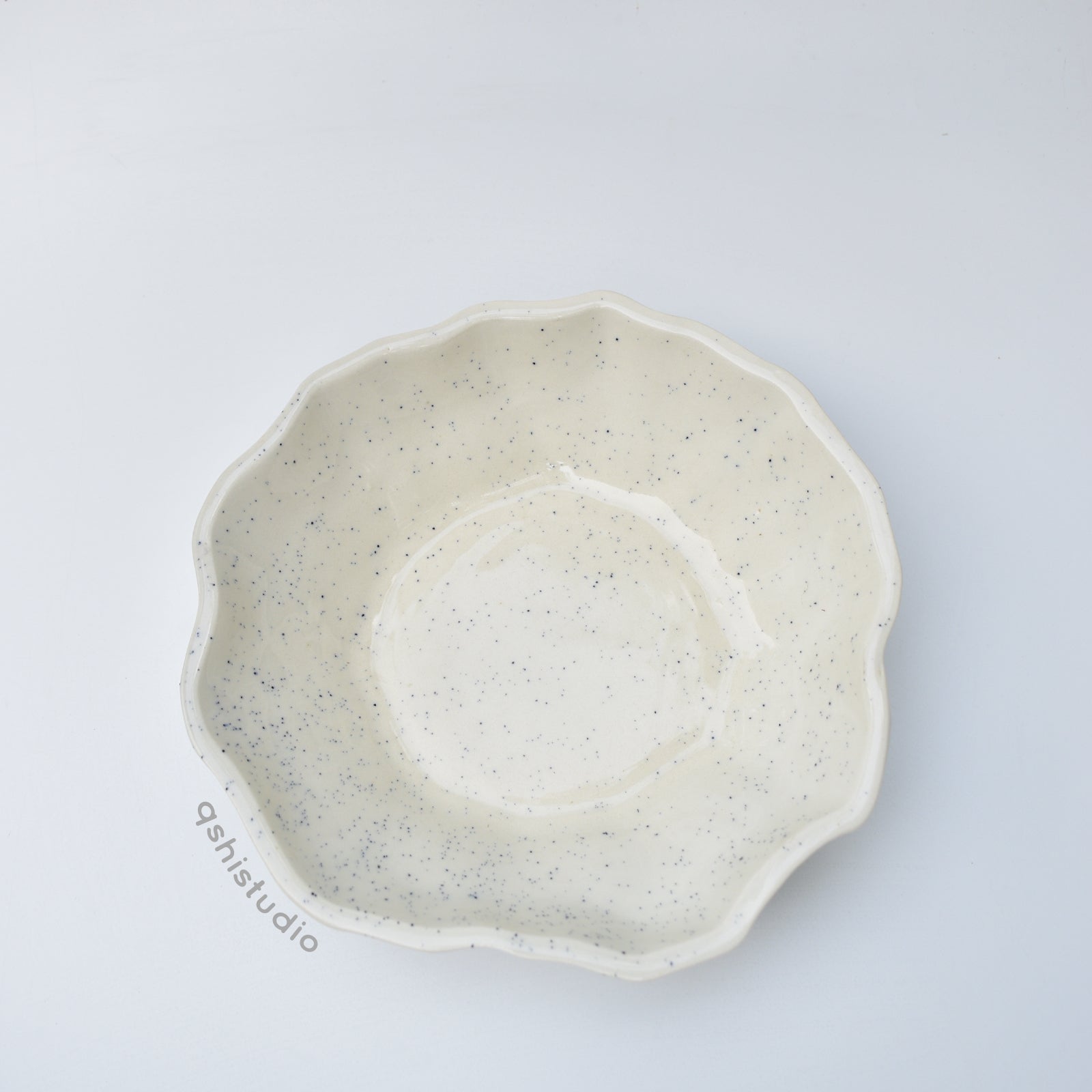 Fancy Ceramic Bowl - Blue Speckle