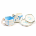 Ceramic Cups & Coasters Set – Blue Edition