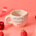 Adorable Cute Handmade Ceramic Coffee Mug - Happy
