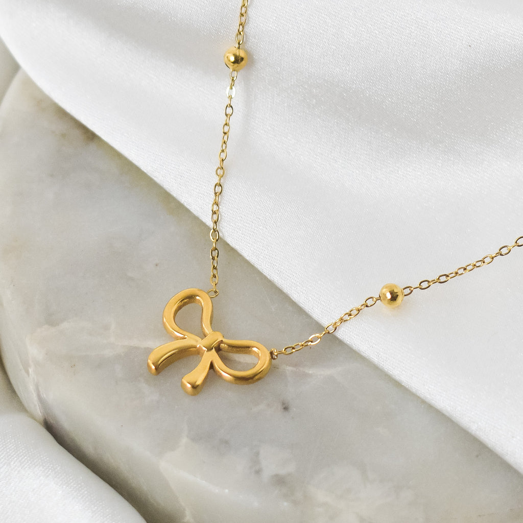 Bow Trendy Anti Tarnish Necklace for Women