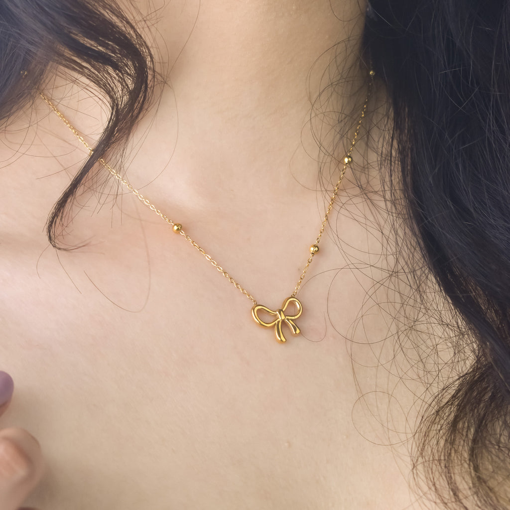 Bow Trendy Anti Tarnish Necklace for Women