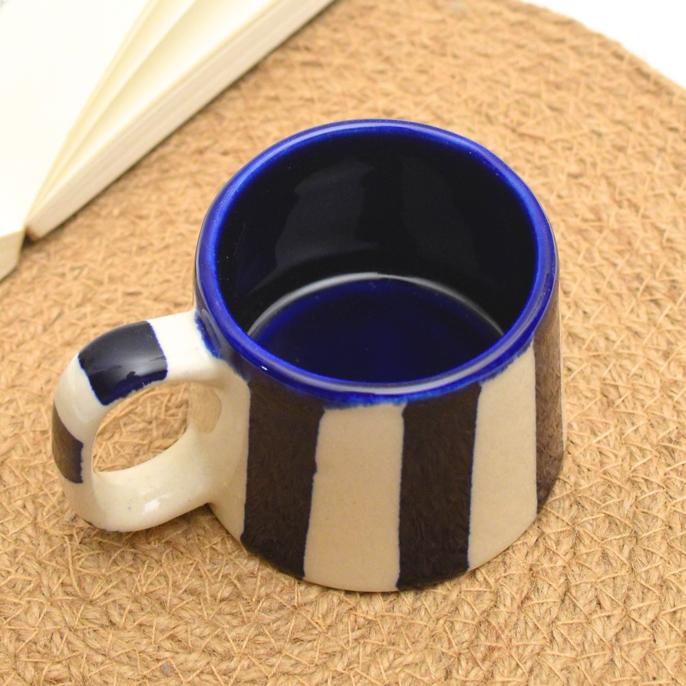 Coffee mug - Dark blue Stripe