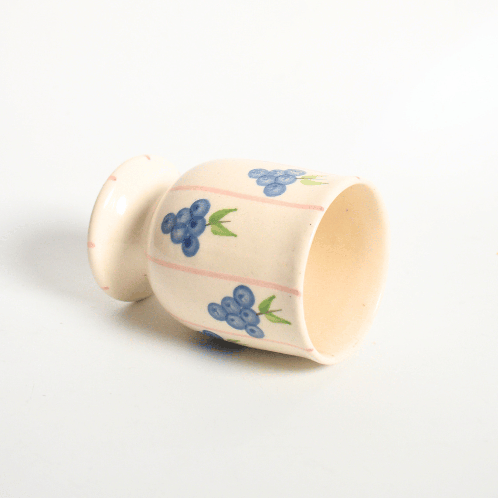 Ceramic Goblet - Striped Grapes