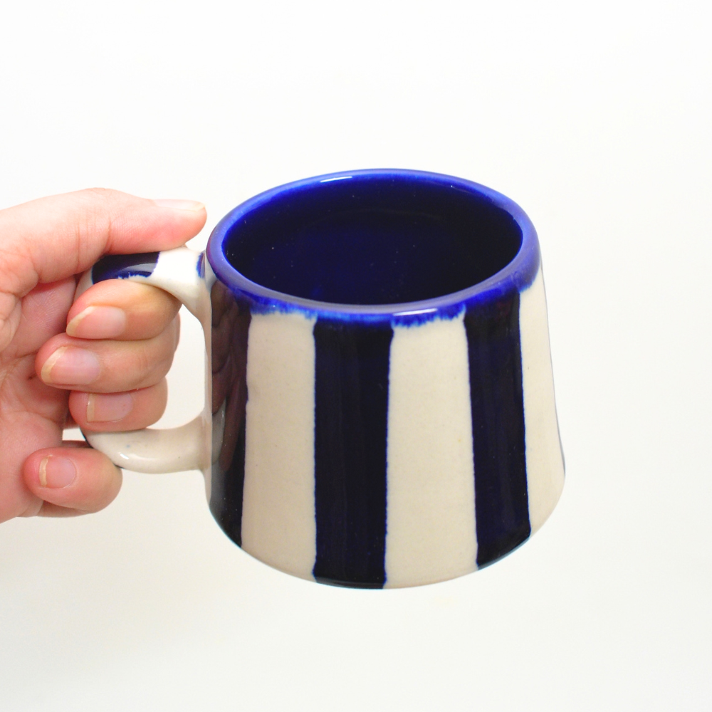 Coffee mug - Dark blue Stripe