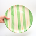 Ceramic Serving Plate - Green Stripes (10 Inches)