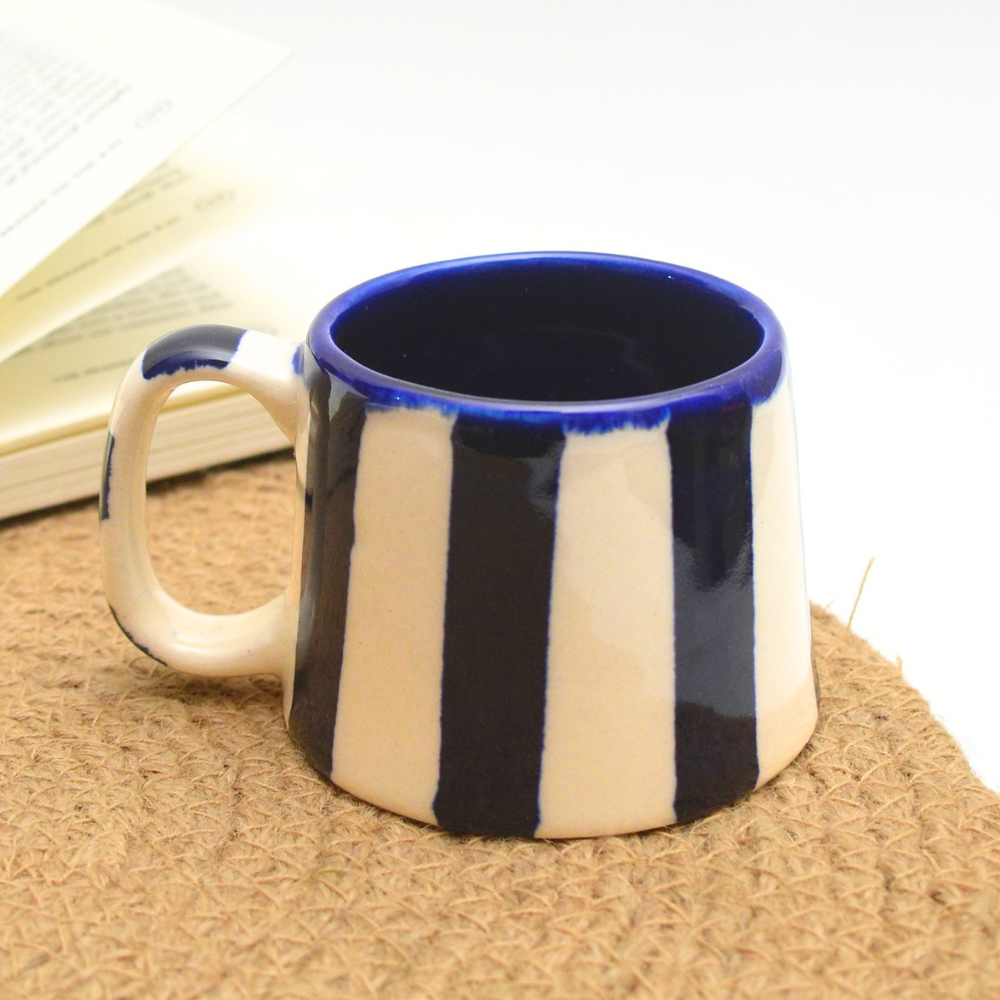 Coffee mug - Dark blue Stripe